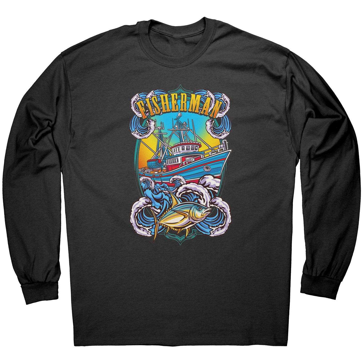 Commercial Fisherman's Men Fishing Fishermen Clothing Apparel T-Shirt