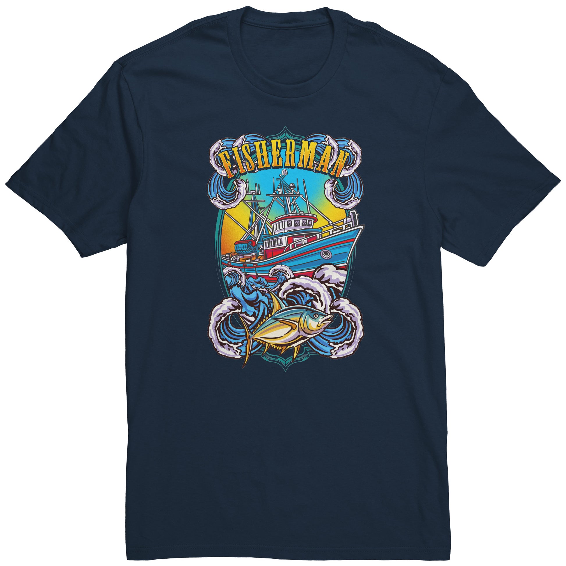 Commercial Fisherman's Men Fishing Fishermen Clothing Apparel T-Shirt