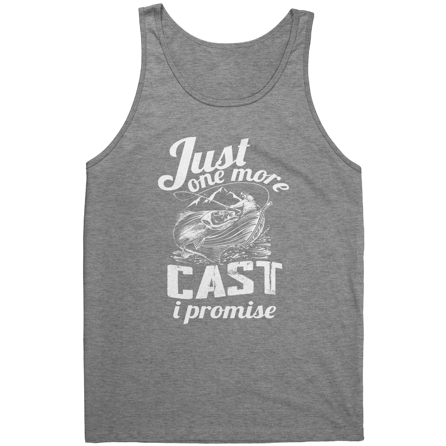 Just One More Cast I Promise - Funny Bass Fishing Men Graphic Tank Top