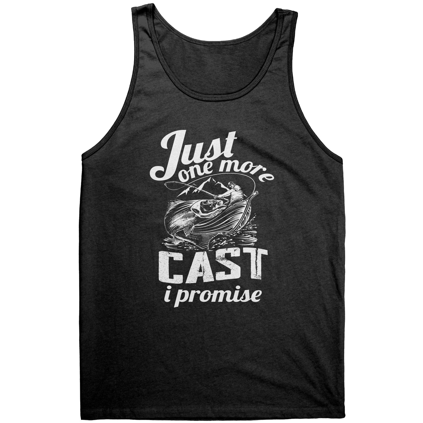 Just One More Cast I Promise - Funny Bass Fishing Men Graphic Tank Top