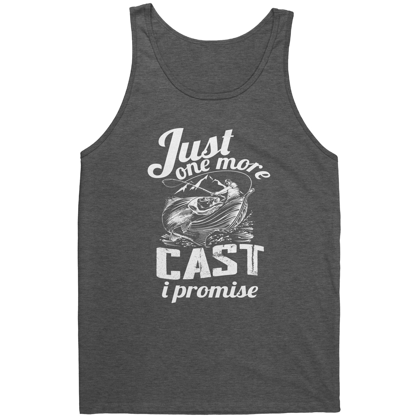 Just One More Cast I Promise - Funny Bass Fishing Men Graphic Tank Top