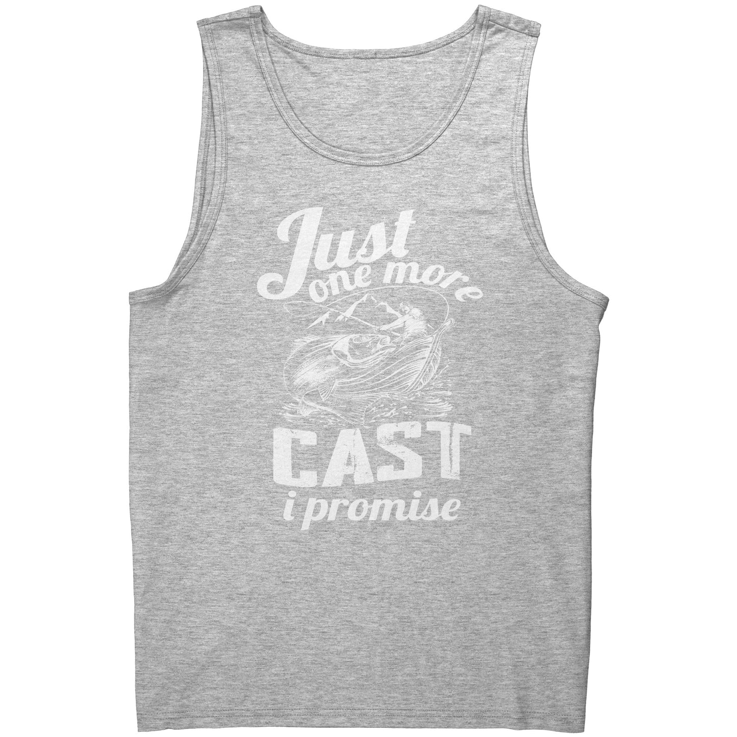 Just One More Cast I Promise - Funny Bass Fishing Men Graphic Tank Top