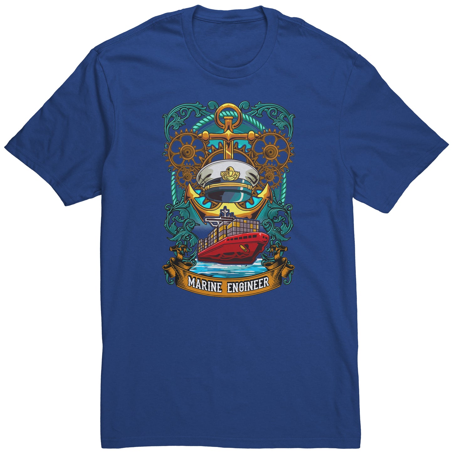 Marine Engineer - Mariner Anchor Engine Gears Sailors Apparel T-Shirt