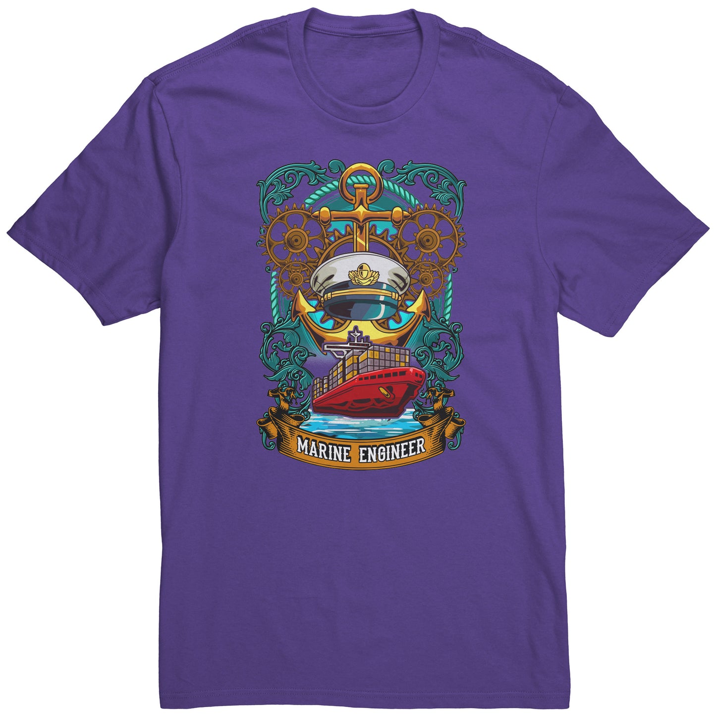 Marine Engineer - Mariner Anchor Engine Gears Sailors Apparel T-Shirt