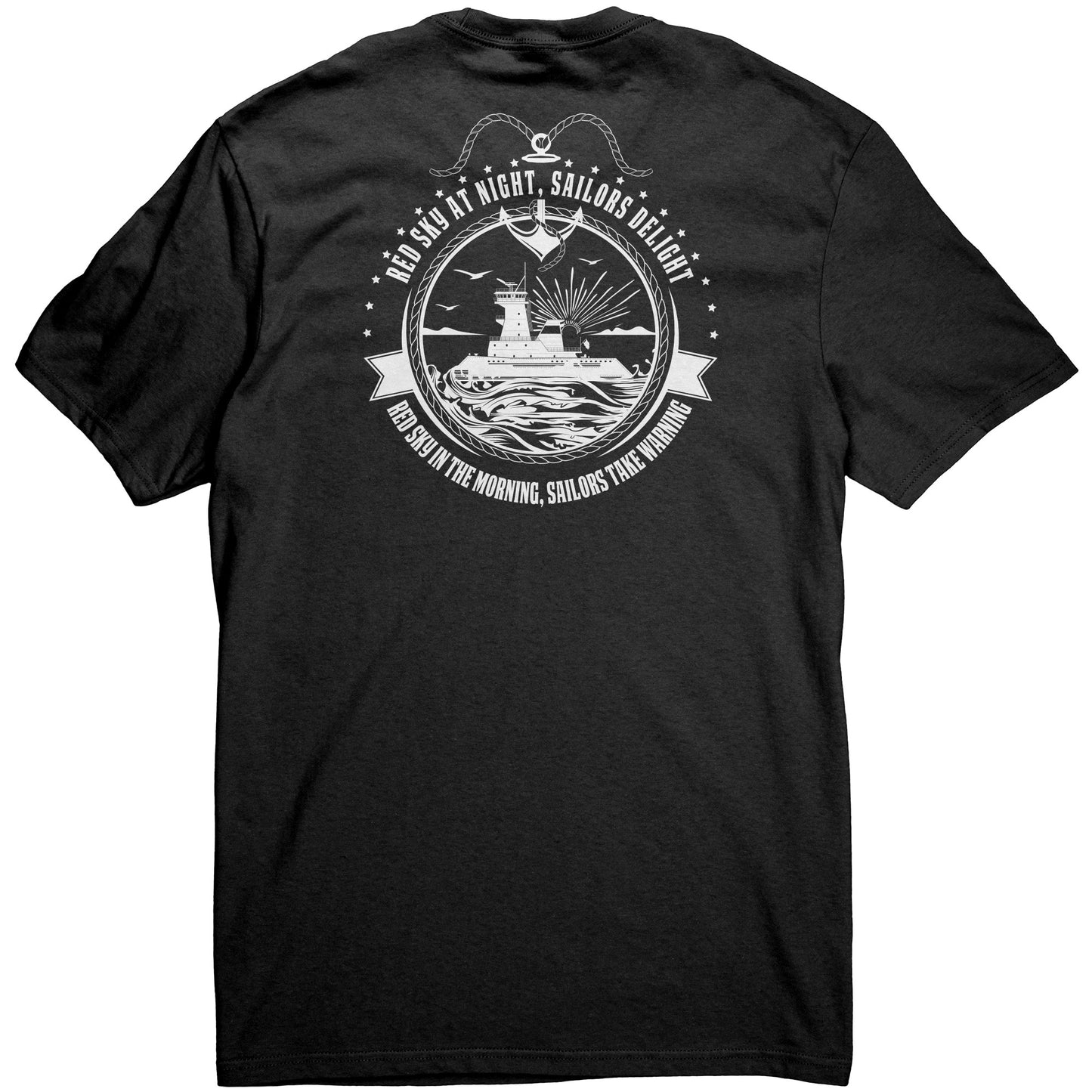 Red Sky at Night Sailors Take Warning Tugboater T-Shirt