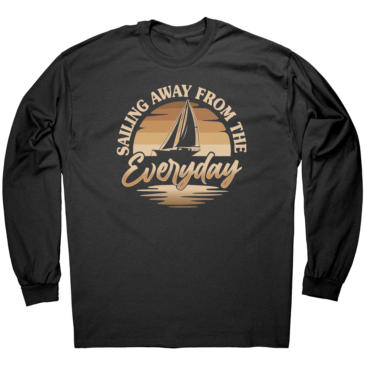Humor Retro Sunset Boat T-Shirt