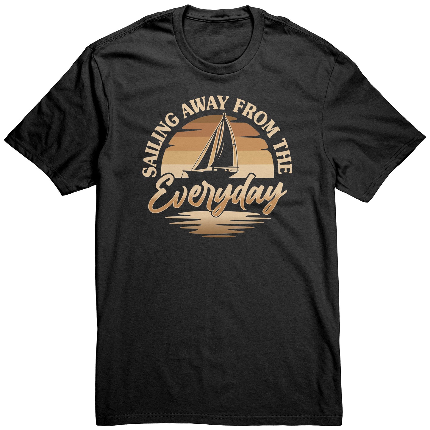 Humor Retro Sunset Boat T-Shirt
