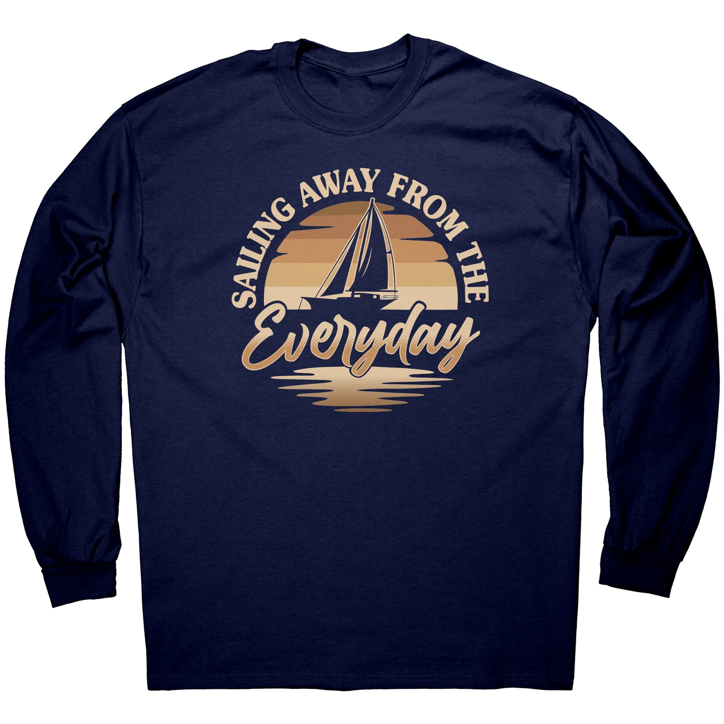 Humor Retro Sunset Boat T-Shirt