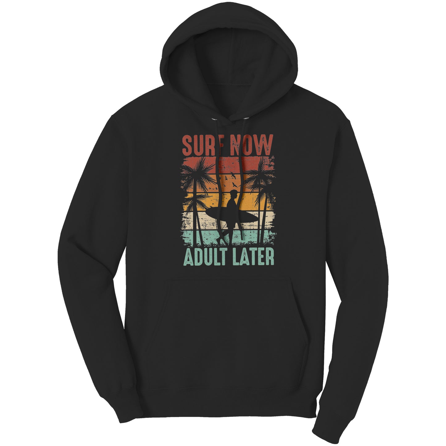 Surf Now Adult Later - Funny Humorous Retro Vintage Surfing Surfer T-Shirt