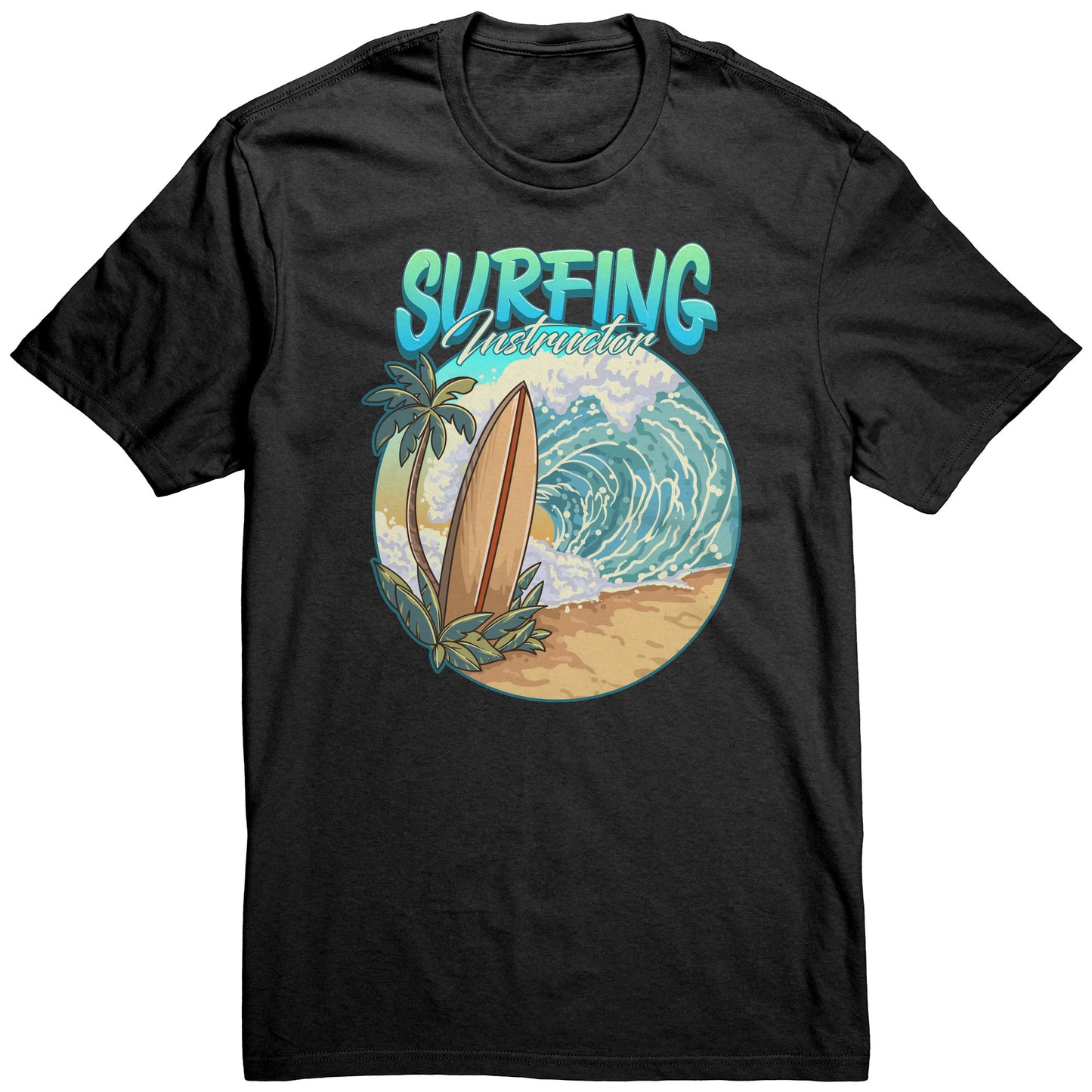 Surfing Instructor Beach Surfboard Waves - Surf Surfer Surfing Coach T-Shirt