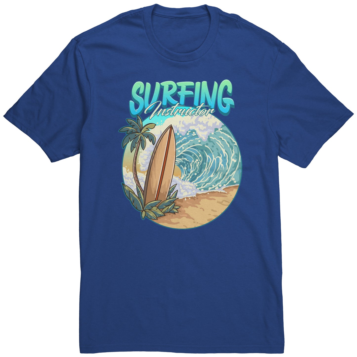 Surfing Instructor Beach Surfboard Waves - Surf Surfer Surfing Coach T-Shirt