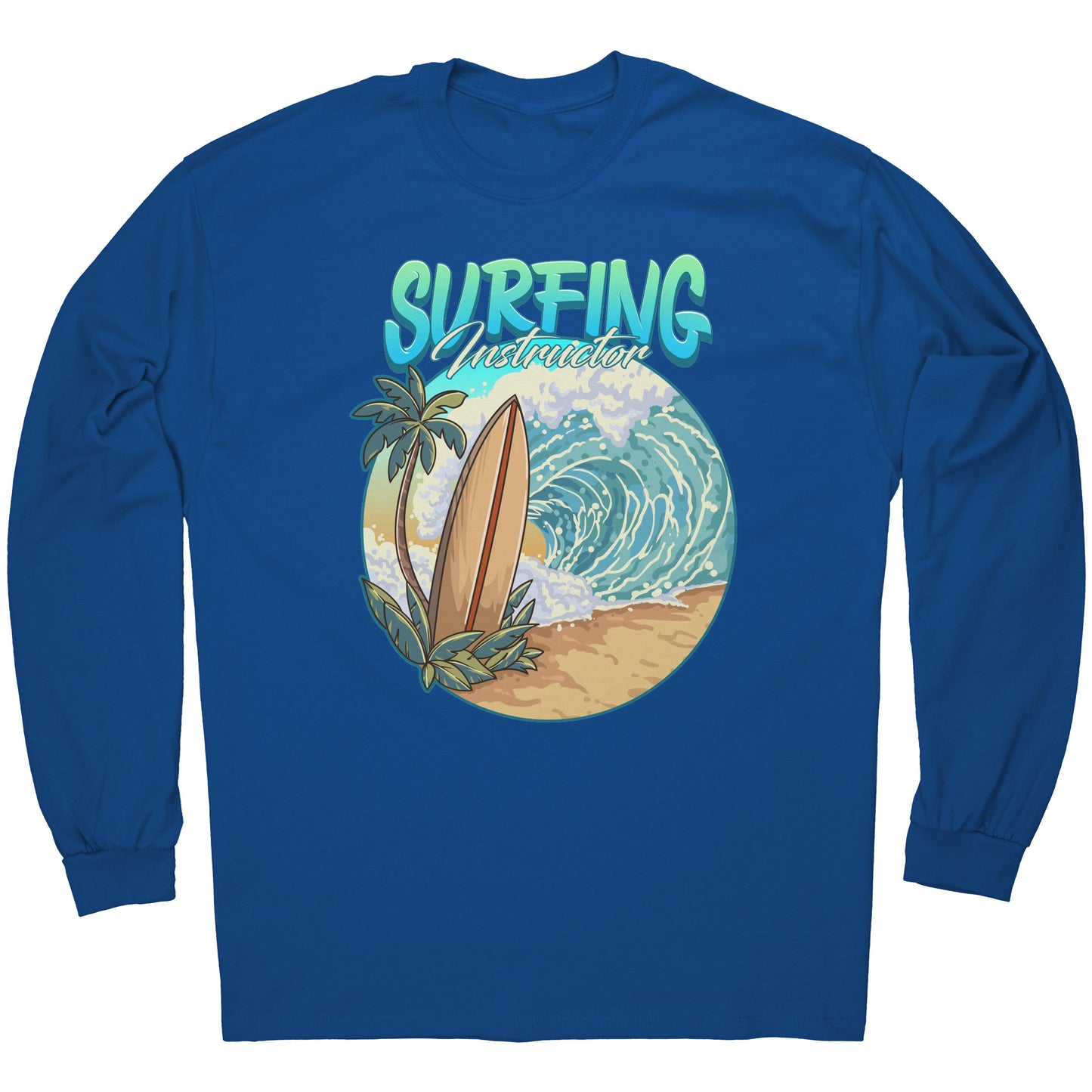 Surfing Instructor Beach Surfboard Waves - Surf Surfer Surfing Coach T-Shirt