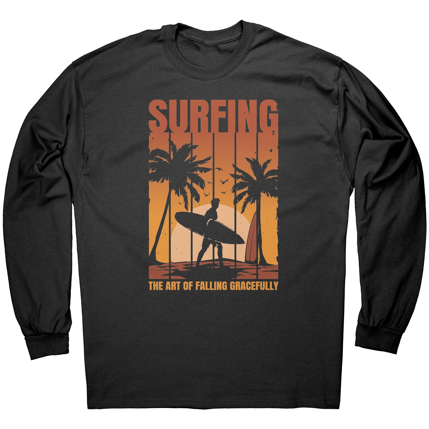 Funny Vintage Sunset Surfing T-Shirt