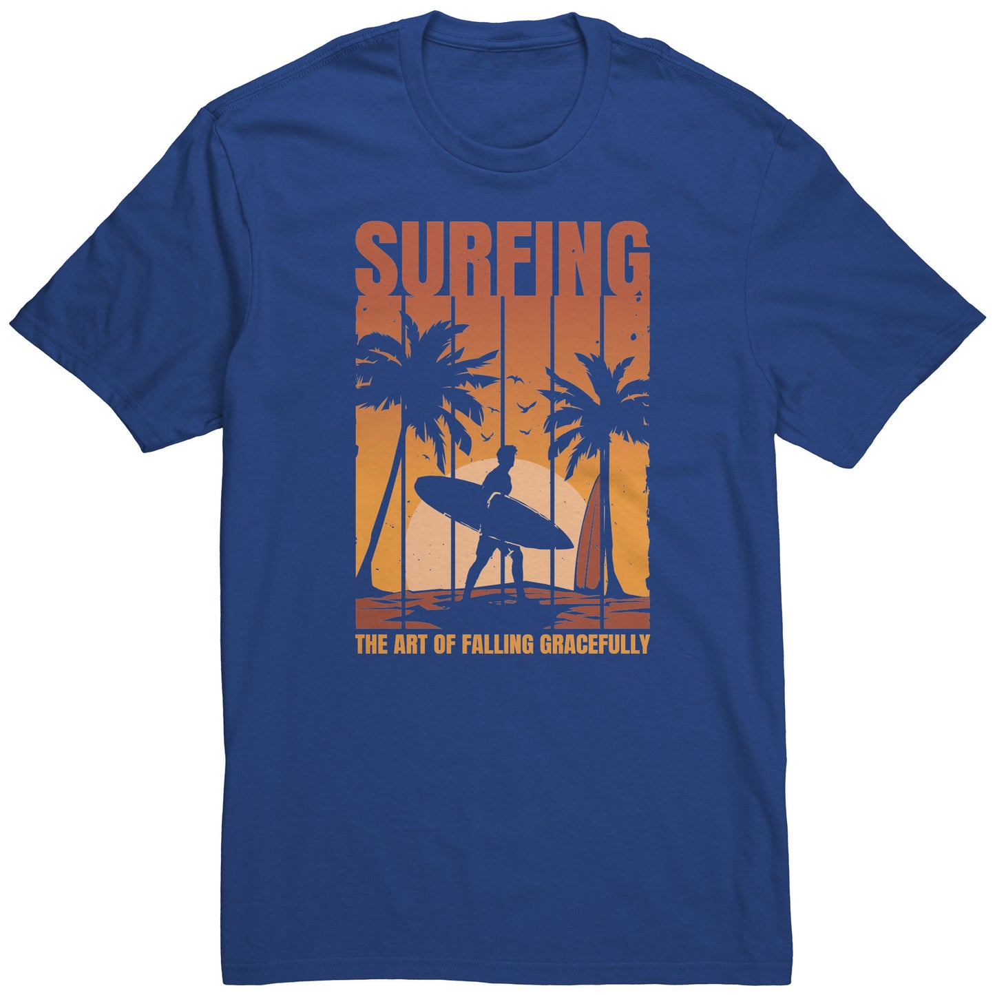Funny Vintage Sunset Surfing T-Shirt