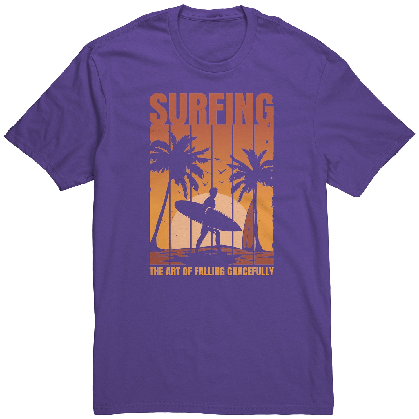 Funny Vintage Sunset Surfing T-Shirt