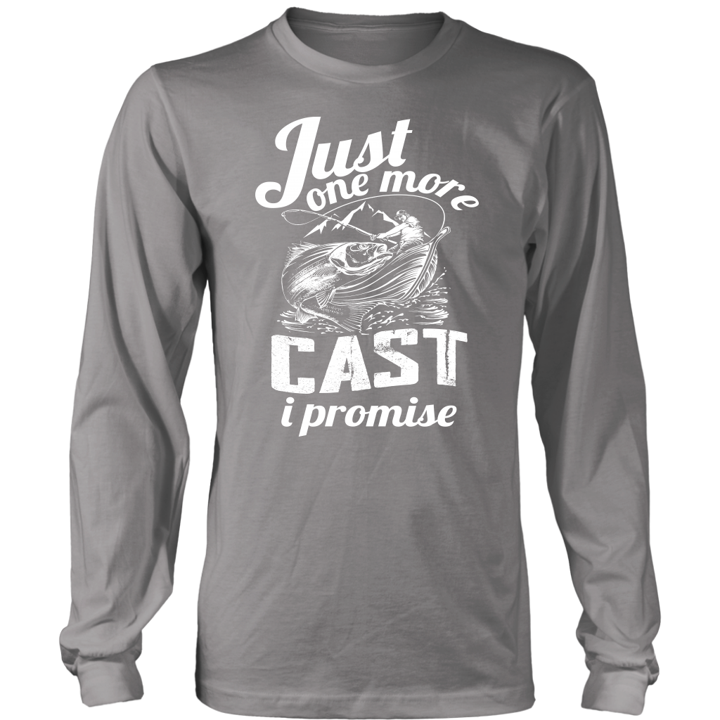 Just One More Cast I Promise - Funny Bass Fishing Men Graphic T-Shirt