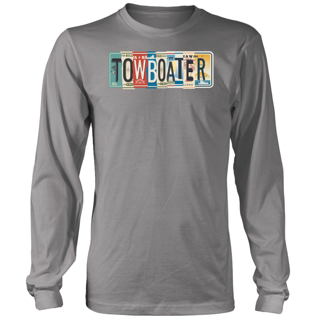 Towboater License Plate Tees