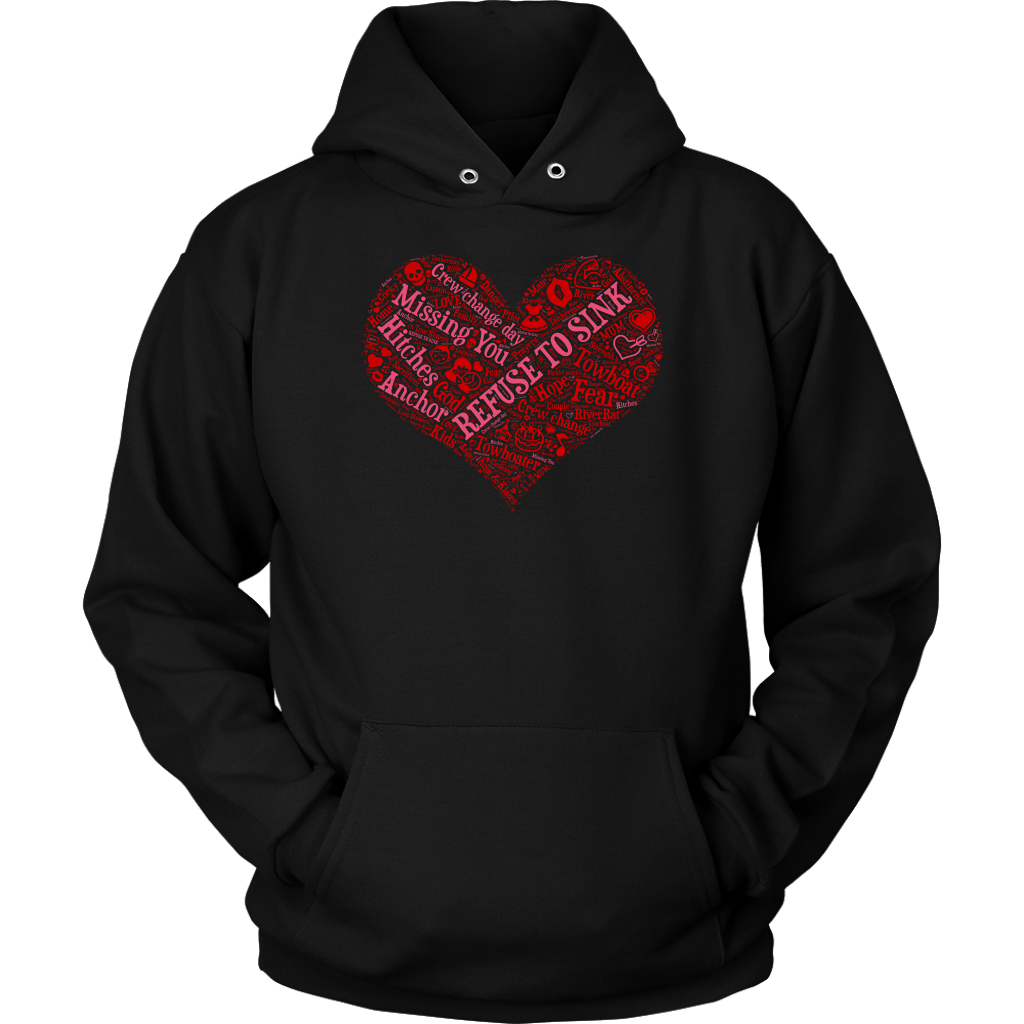 Story of A Towboat Spouse In One Heart Red Design T-Shirt