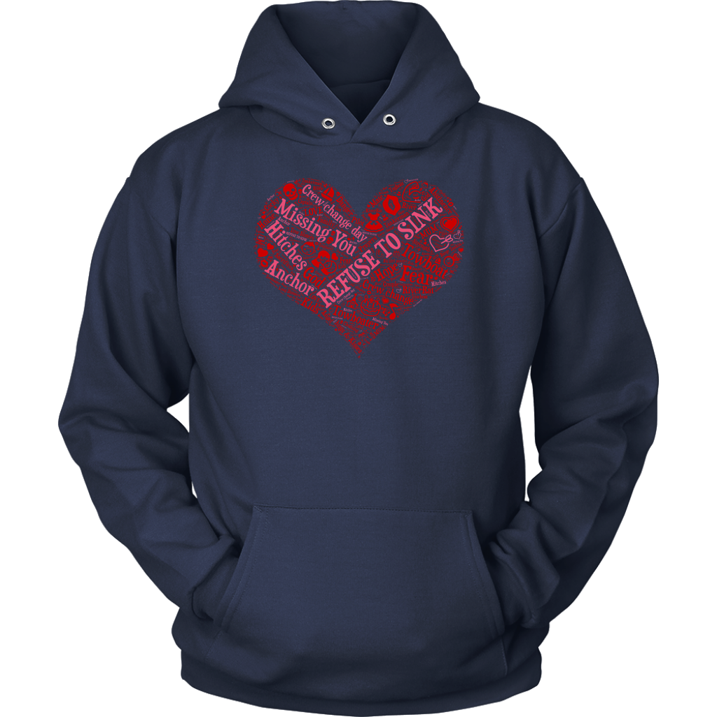 Story of A Towboat Spouse In One Heart Red Design T-Shirt
