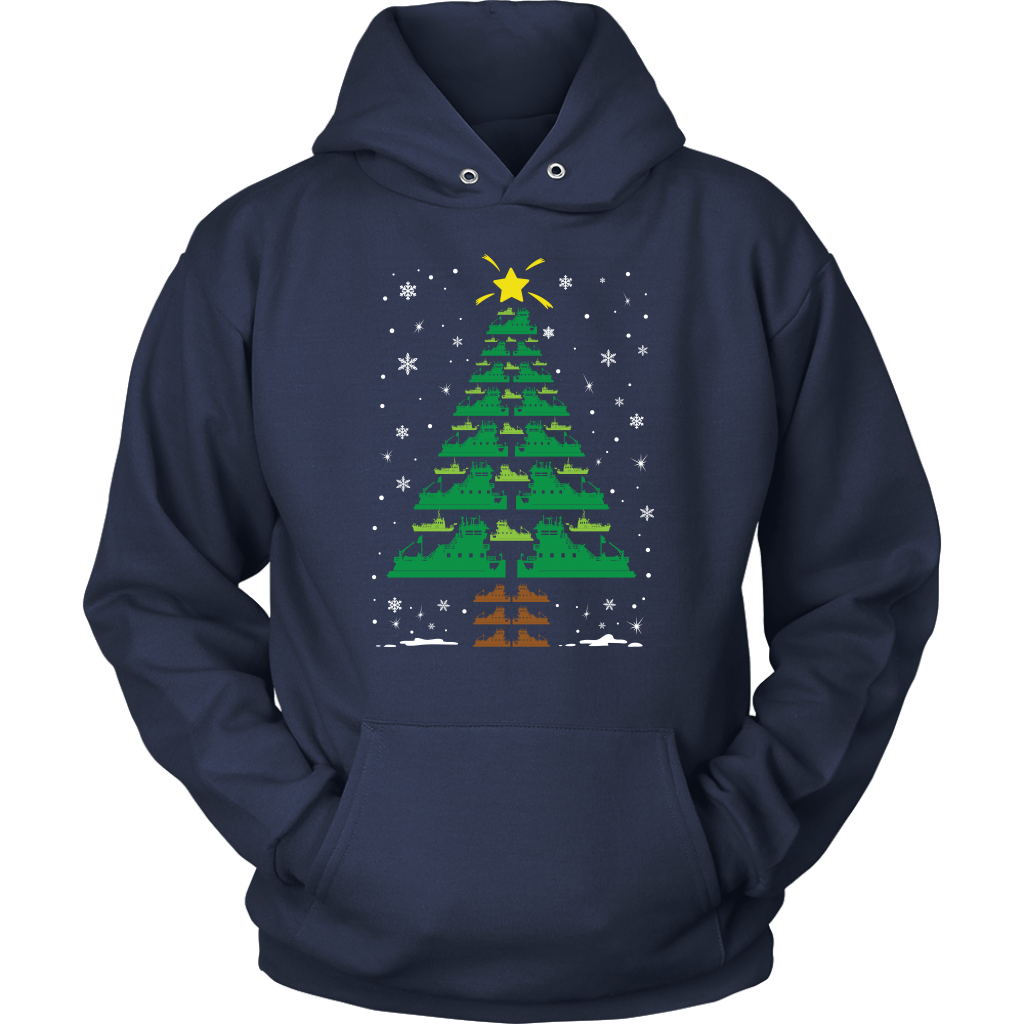 Towboater Crew Group Matching Christmas Tree T-Shirt