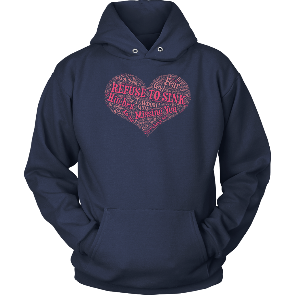 Towboater's Wife Spouse Lingos Heart Design T-Shirt