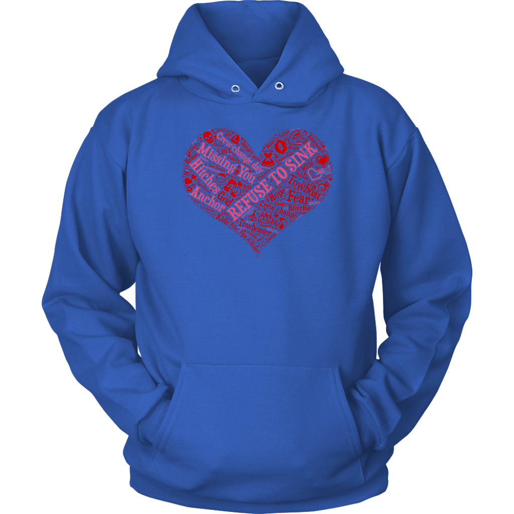 Story of A Towboat Spouse In One Heart Red Design T-Shirt