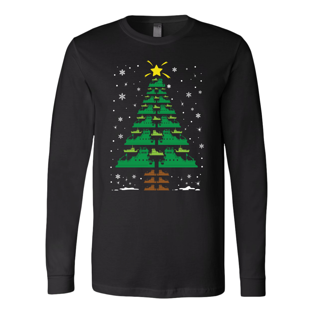 Towboater Crew Group Matching Christmas Tree T-Shirt