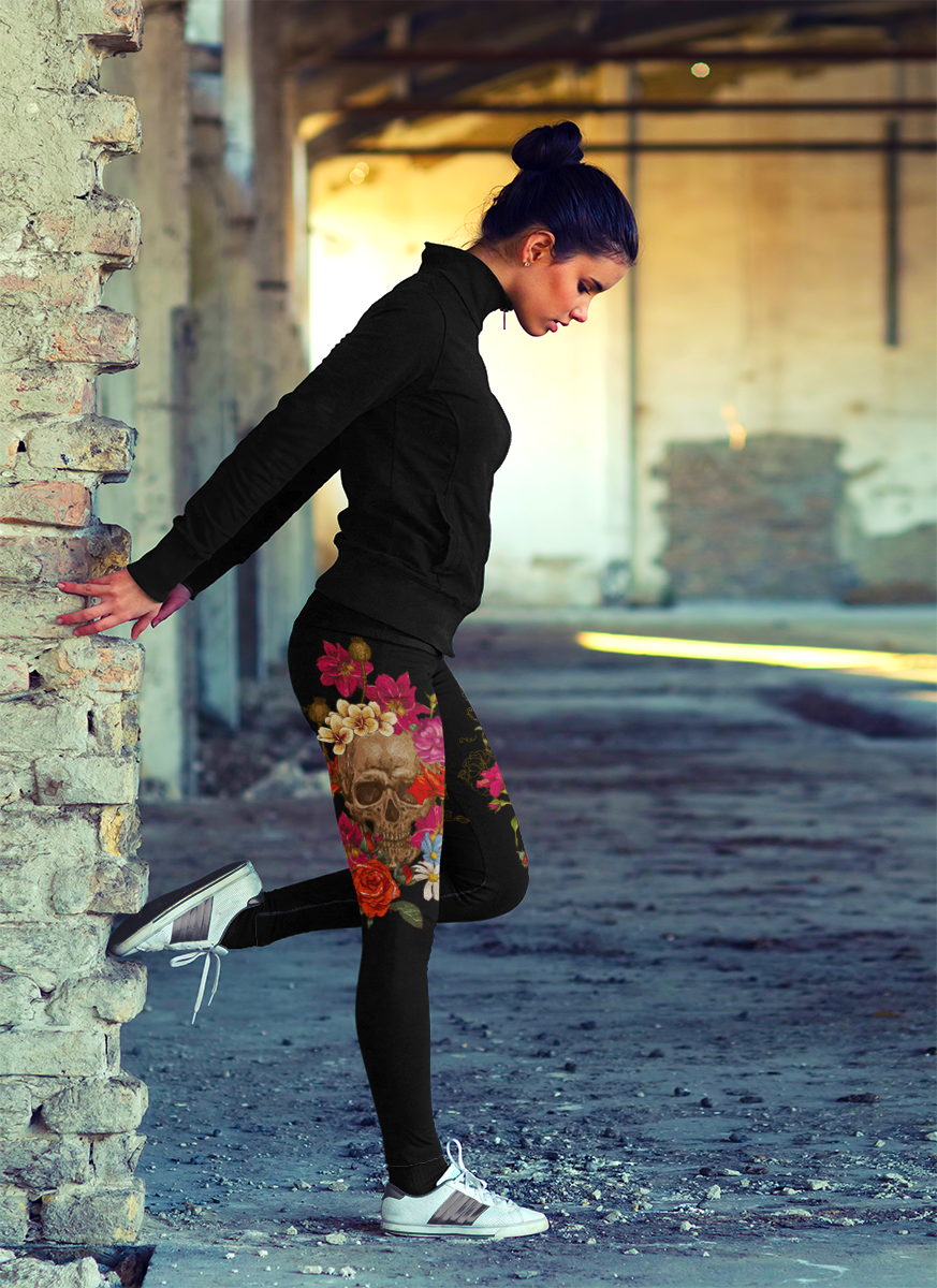 Skull Head Leggings BLACK
