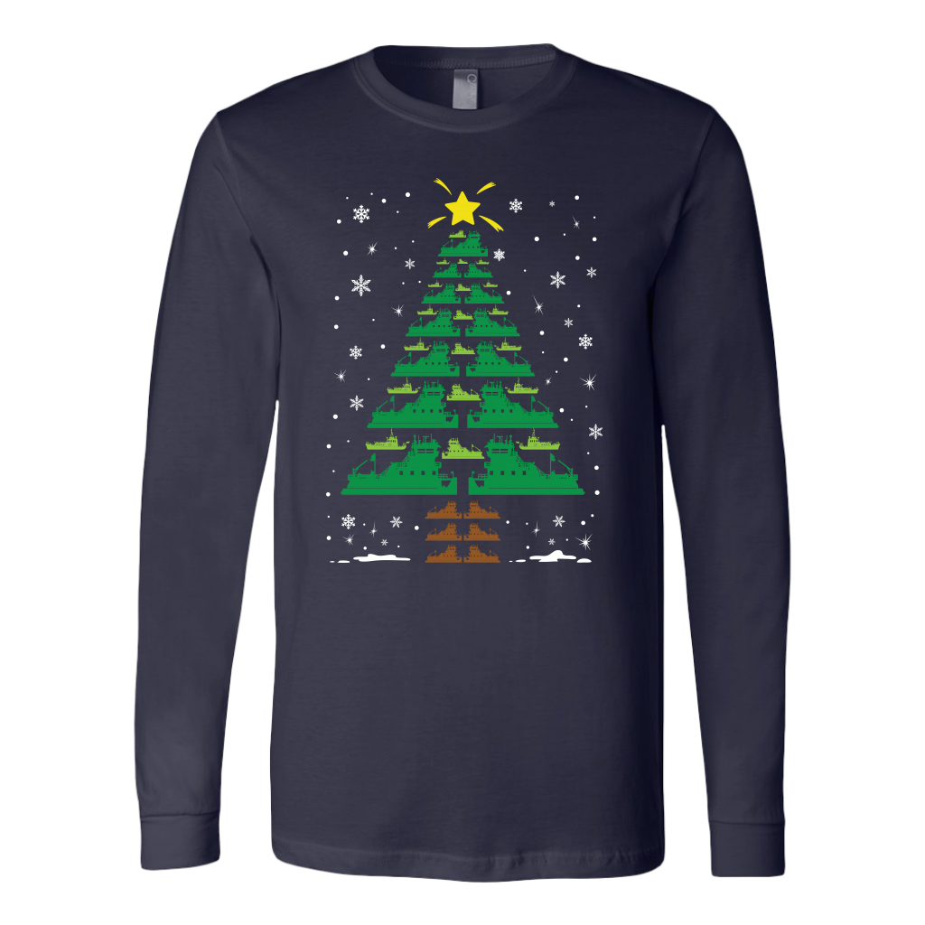 Towboater Crew Group Matching Christmas Tree T-Shirt