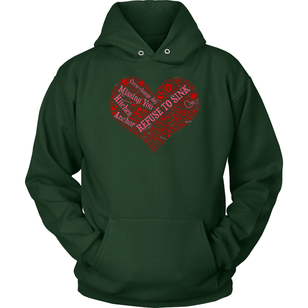 Story of A Towboat Spouse In One Heart Red Design T-Shirt