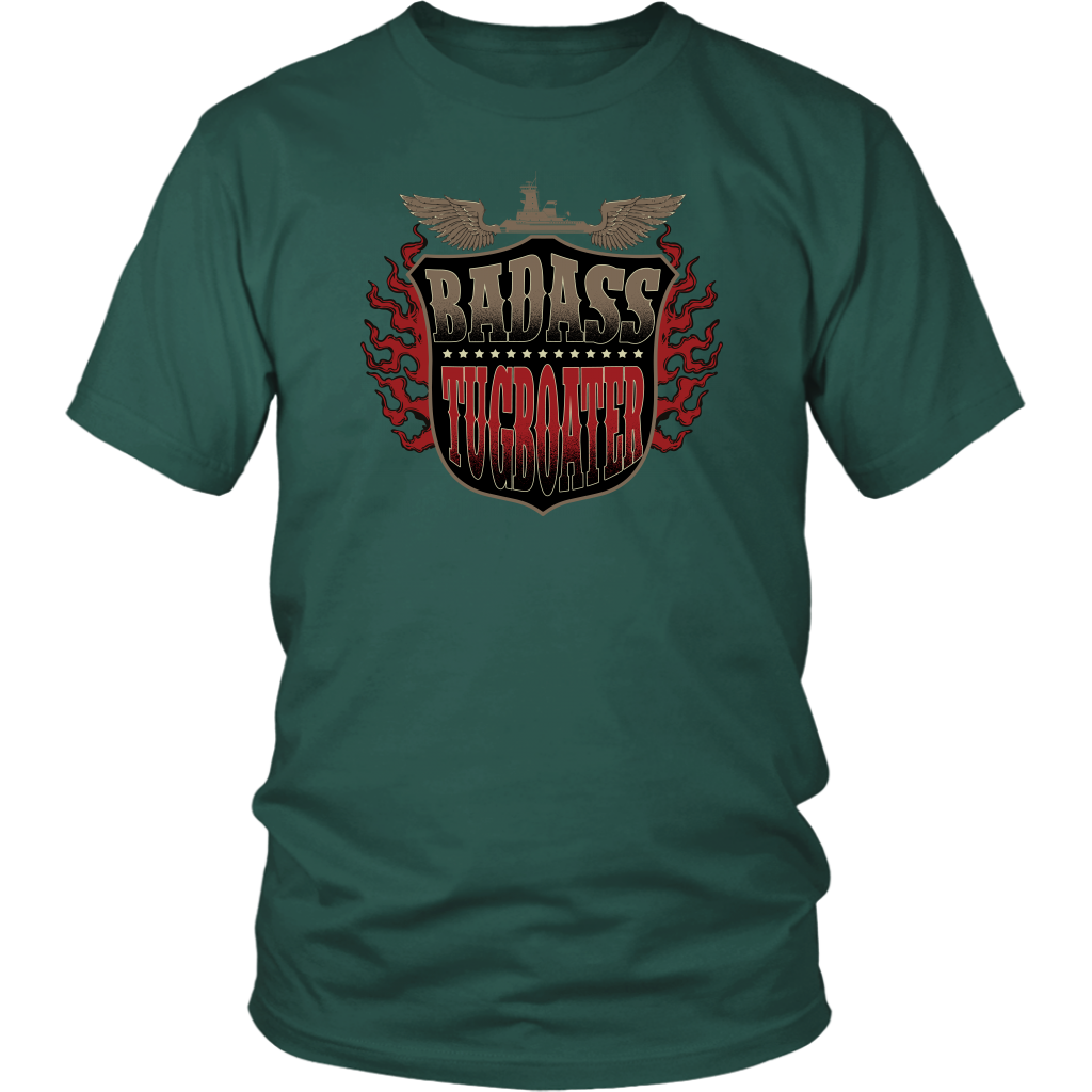 Badass Tugboater - River Life Apparel T-Shirt