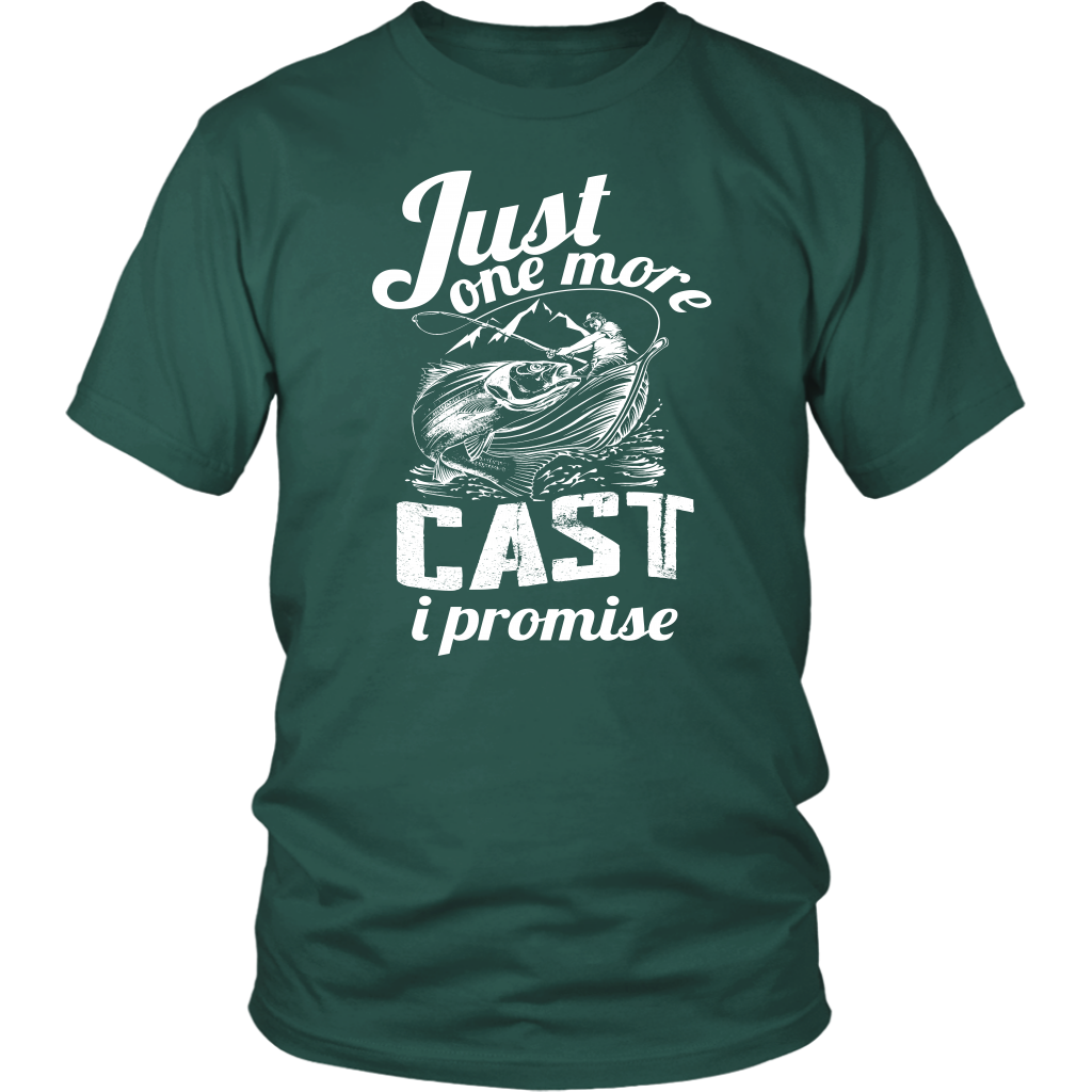 Just One More Cast I Promise - Funny Bass Fishing Men Graphic T-Shirt