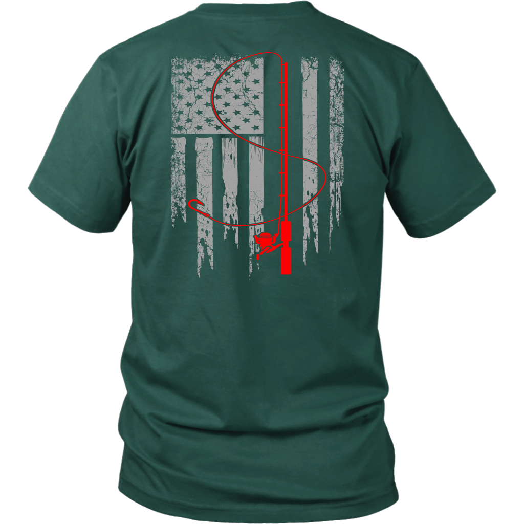 Patriotic Fishing Flag Tee - River Life Apparel