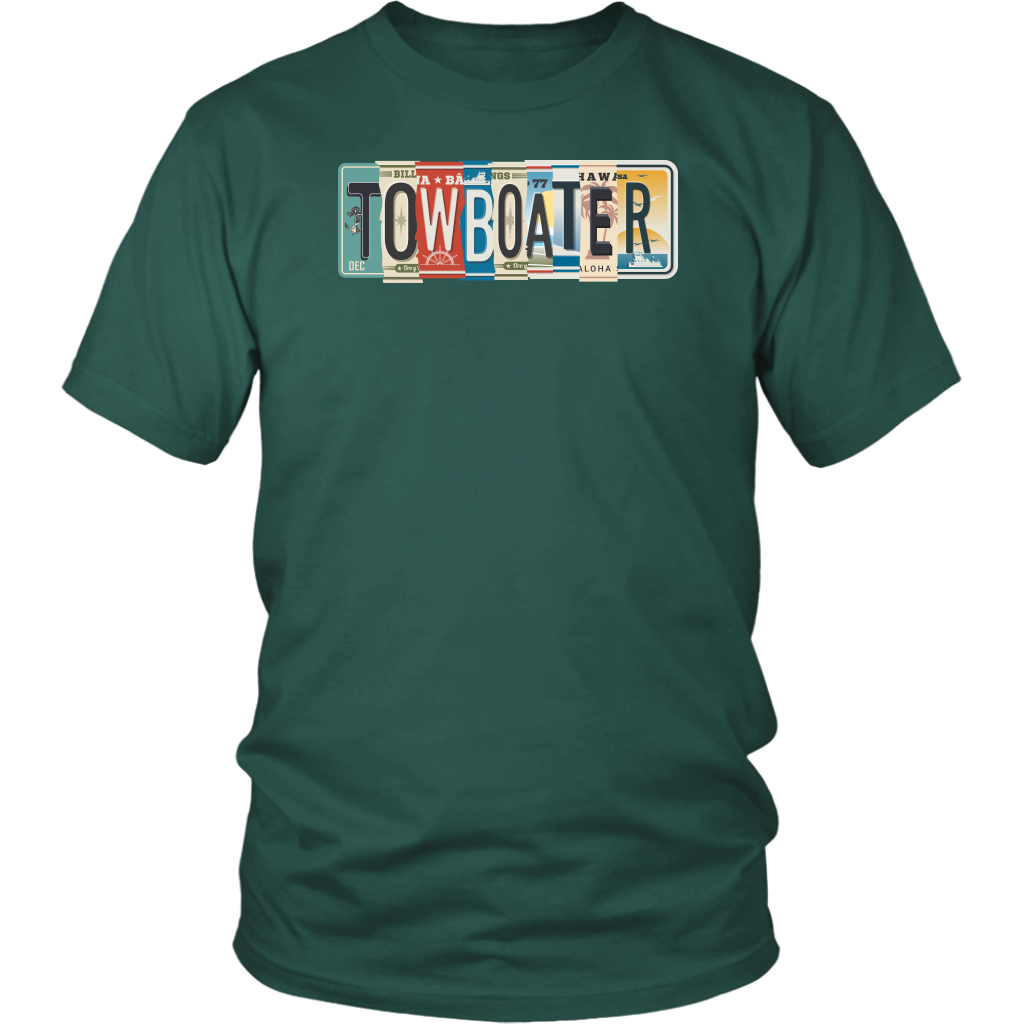 Towboater License Plate Tees