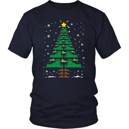 Towboater Crew Group Matching Christmas Tree T-Shirt