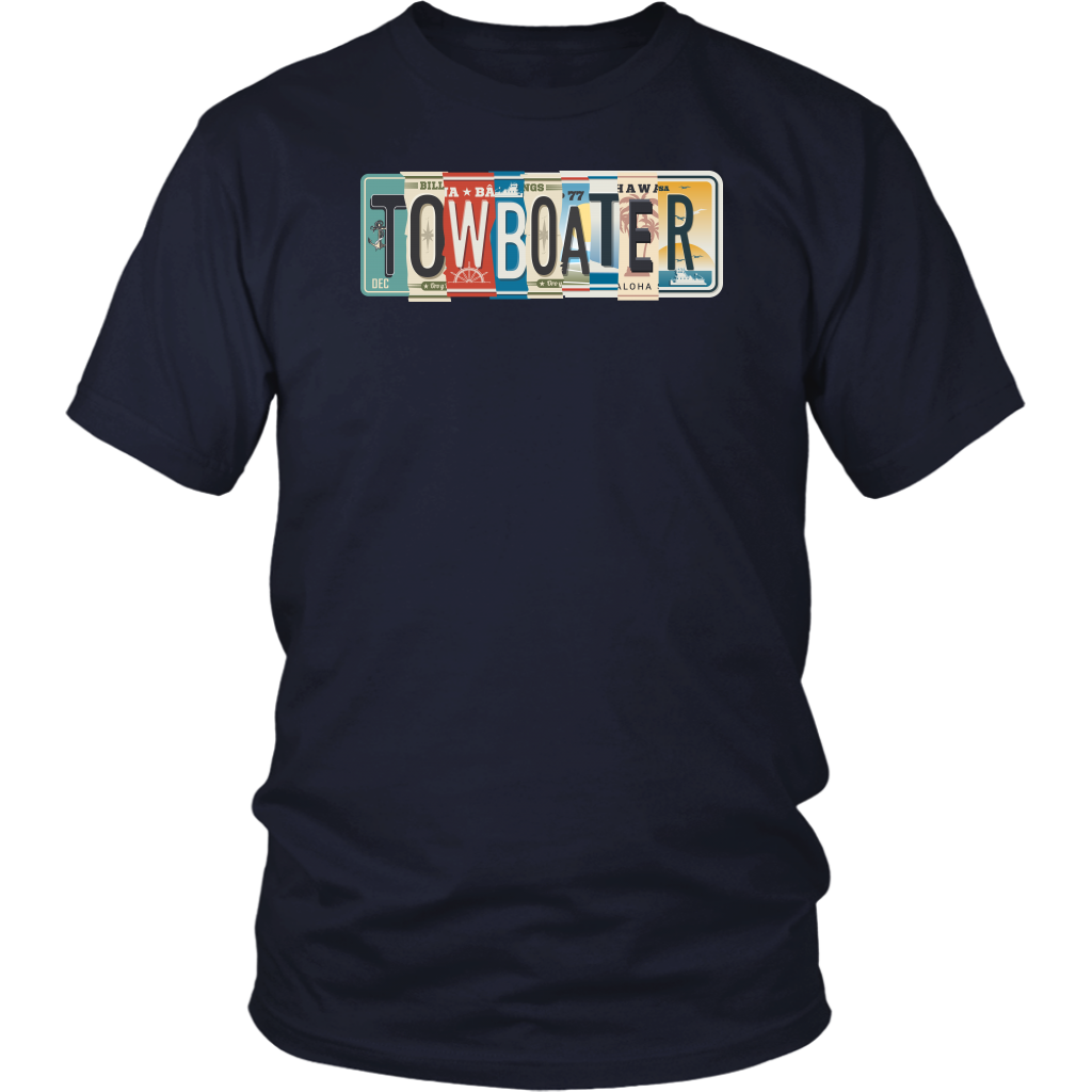 Towboater License Plate Tees