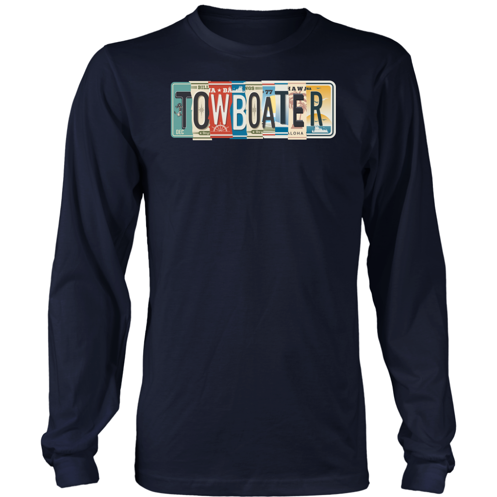 Towboater License Plate Tees
