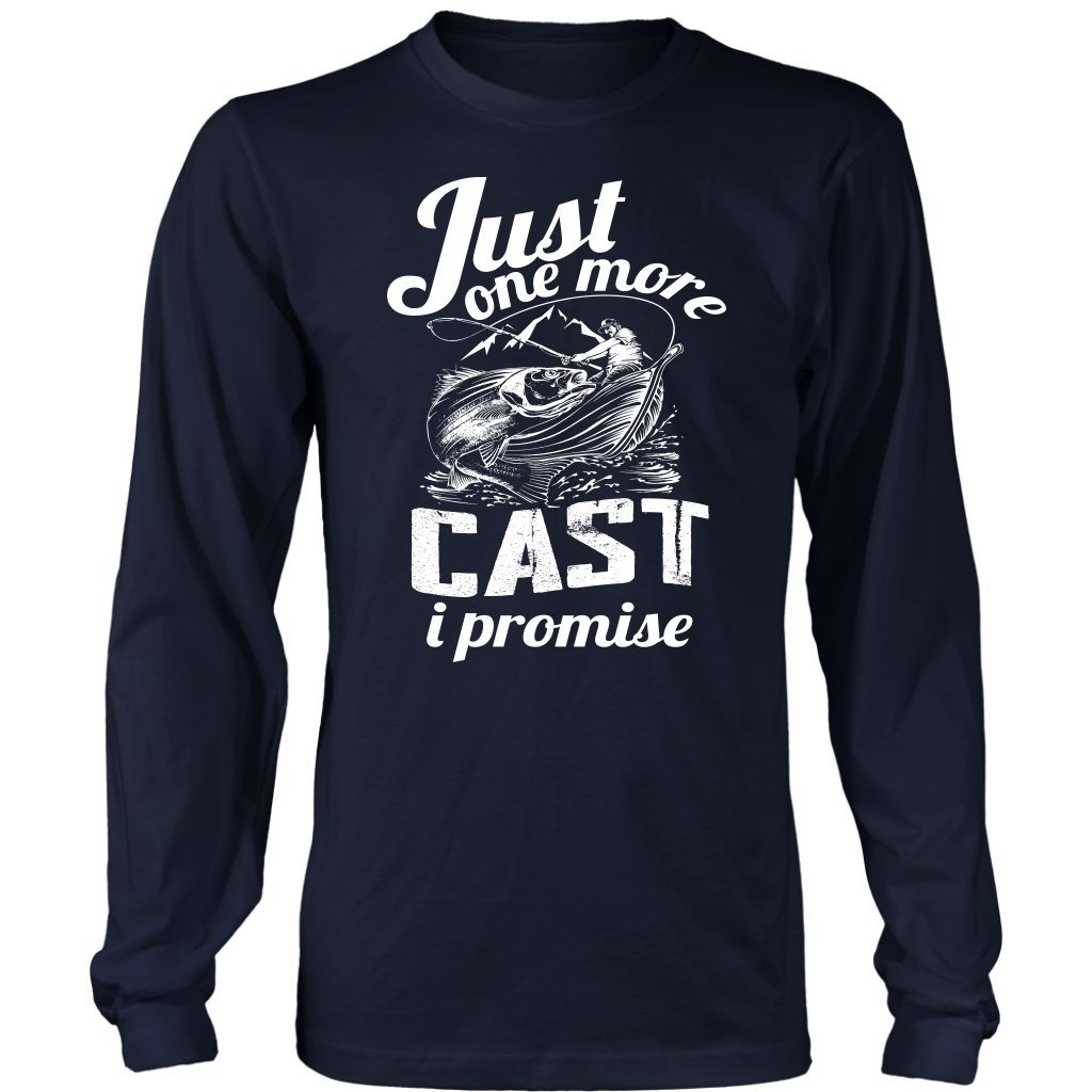 Just One More Cast I Promise - Funny Bass Fishing Men Graphic T-Shirt