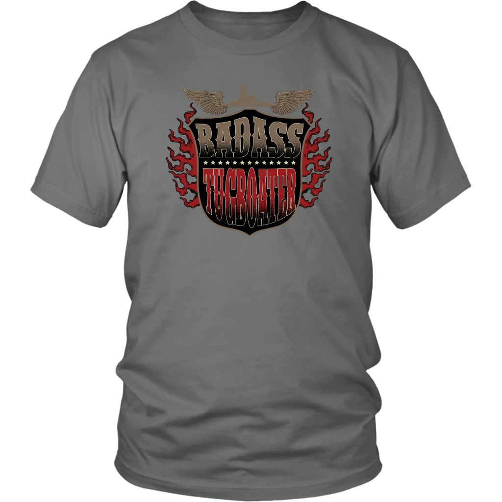 Badass Tugboater - River Life Apparel T-Shirt