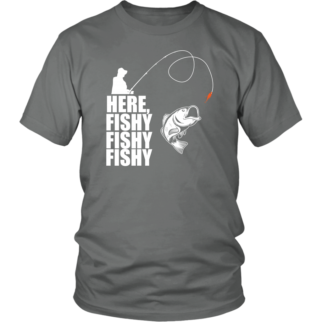 Here Fishy - Funny Fishing Tees