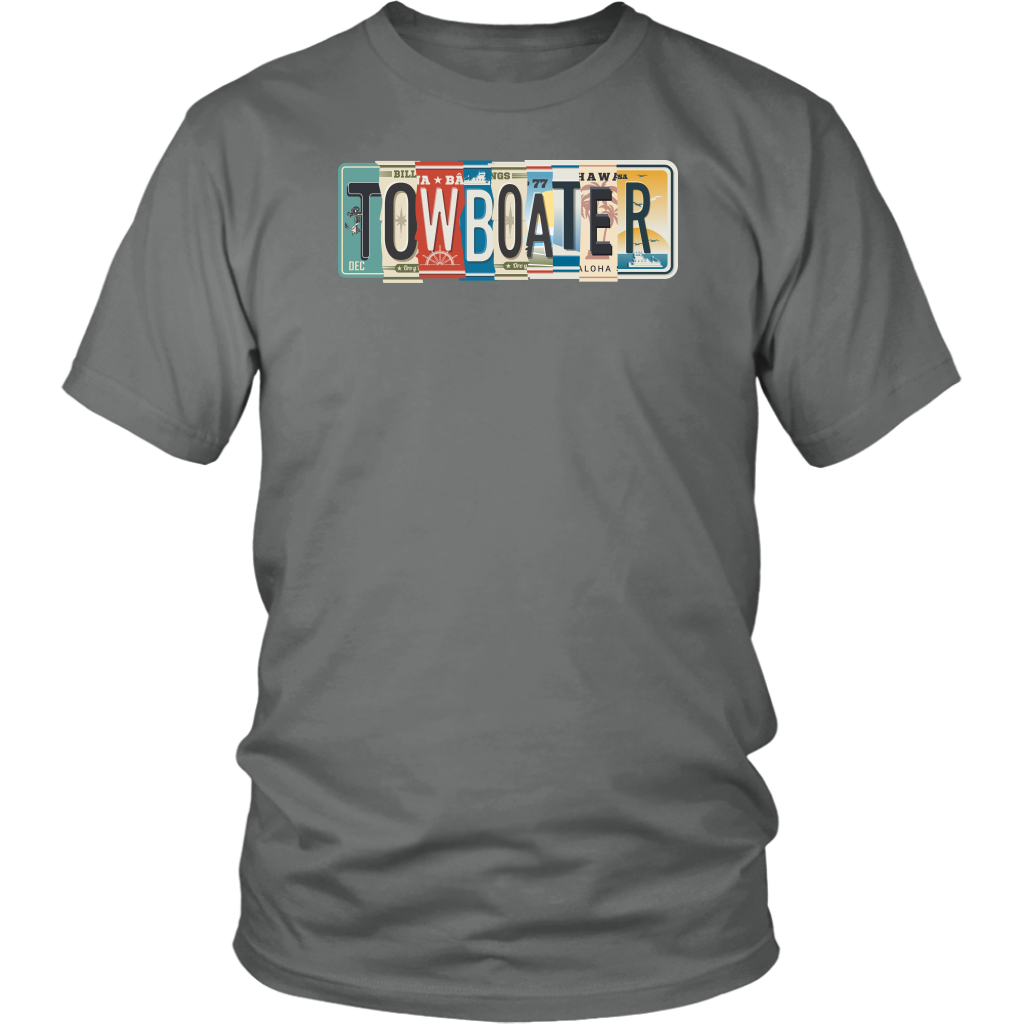 Towboater License Plate Tees