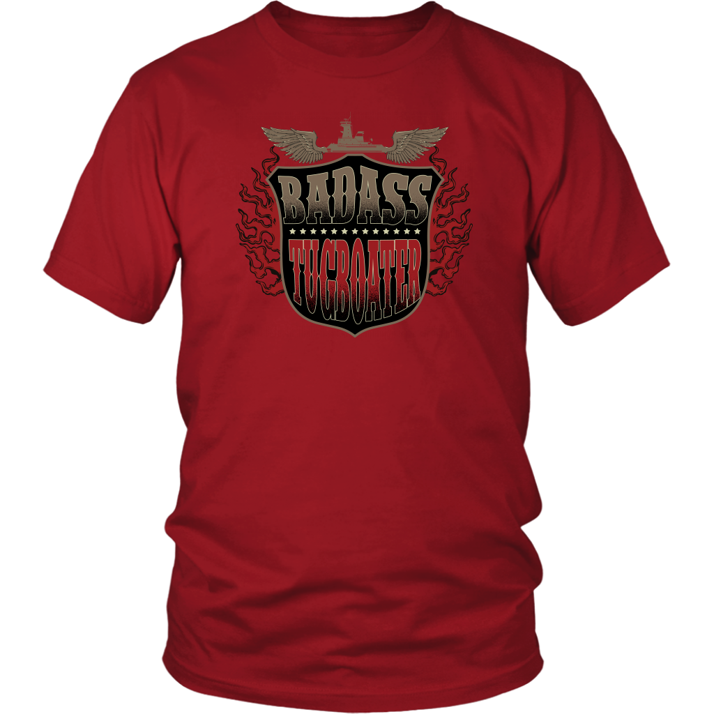 Badass Tugboater - River Life Apparel T-Shirt