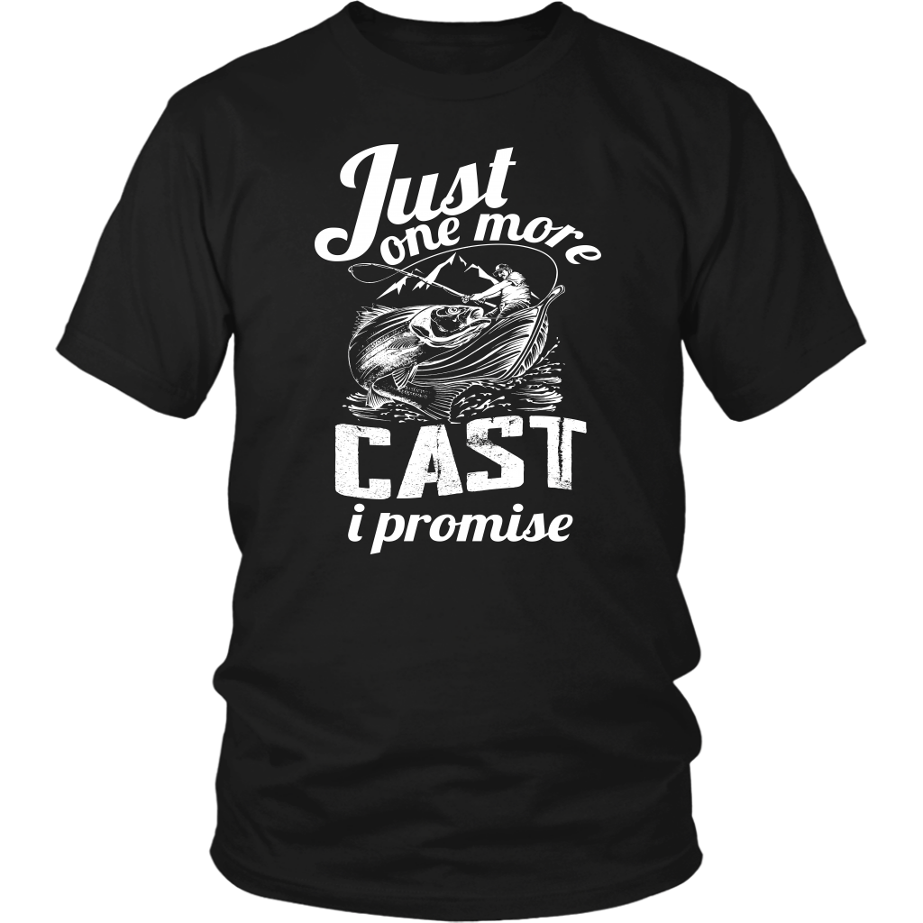 Just One More Cast I Promise - Funny Bass Fishing Men Graphic T-Shirt