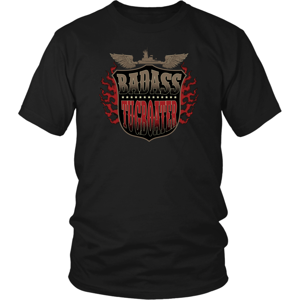 Badass Tugboater - River Life Apparel T-Shirt