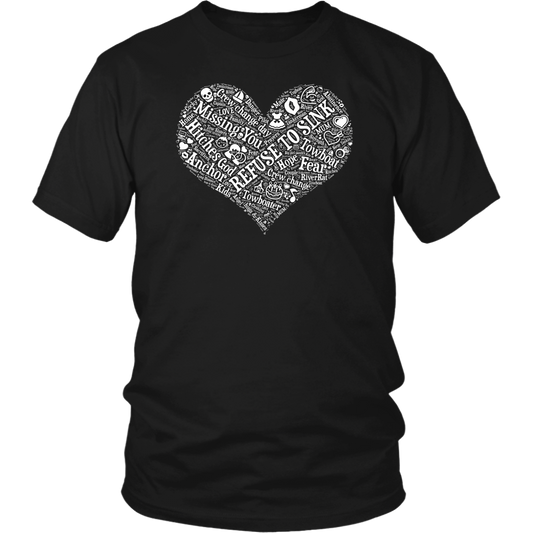 Story of A Towboat Spouse In One Heart White Design T-Shirt