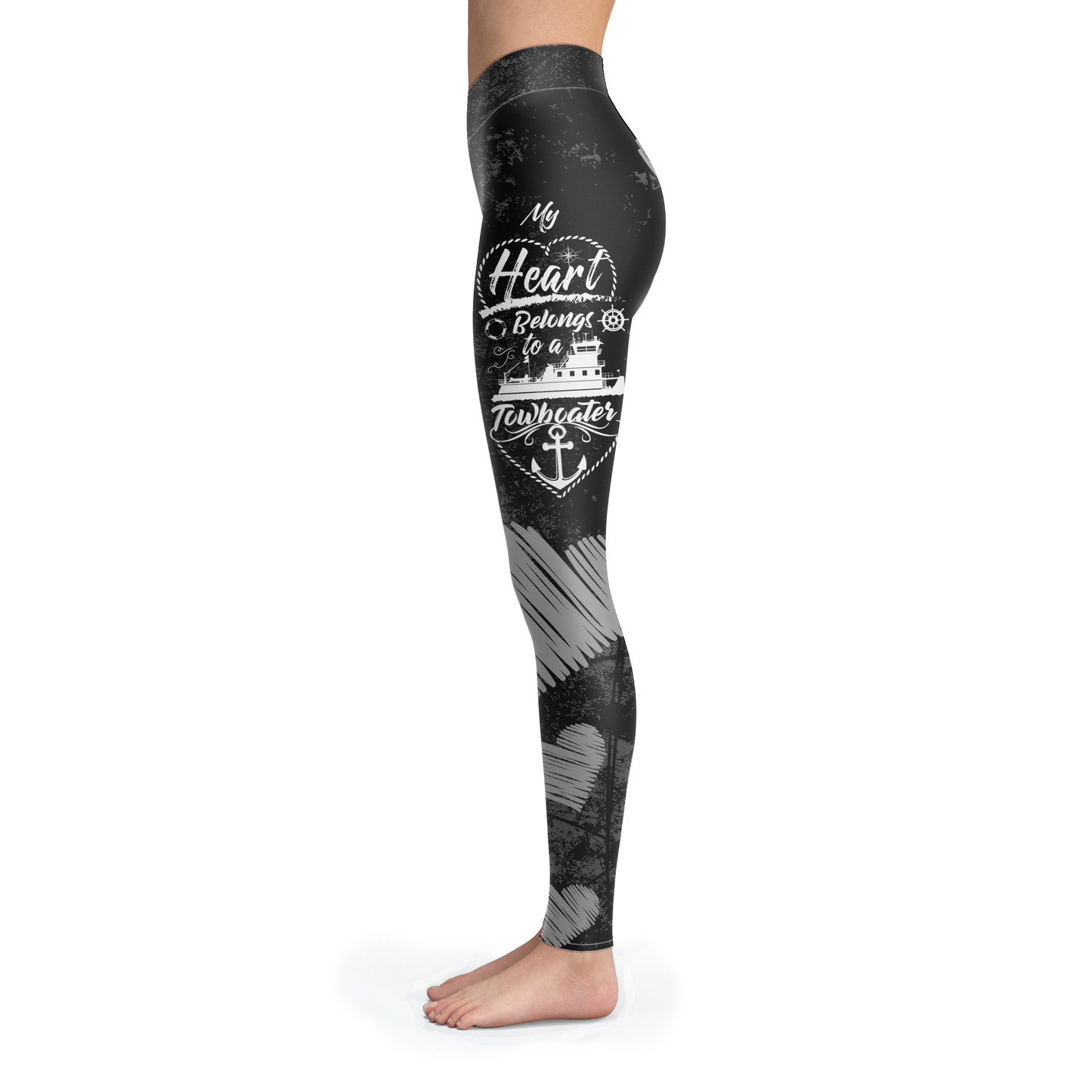My Heart Belongs To A Towboater Leggings