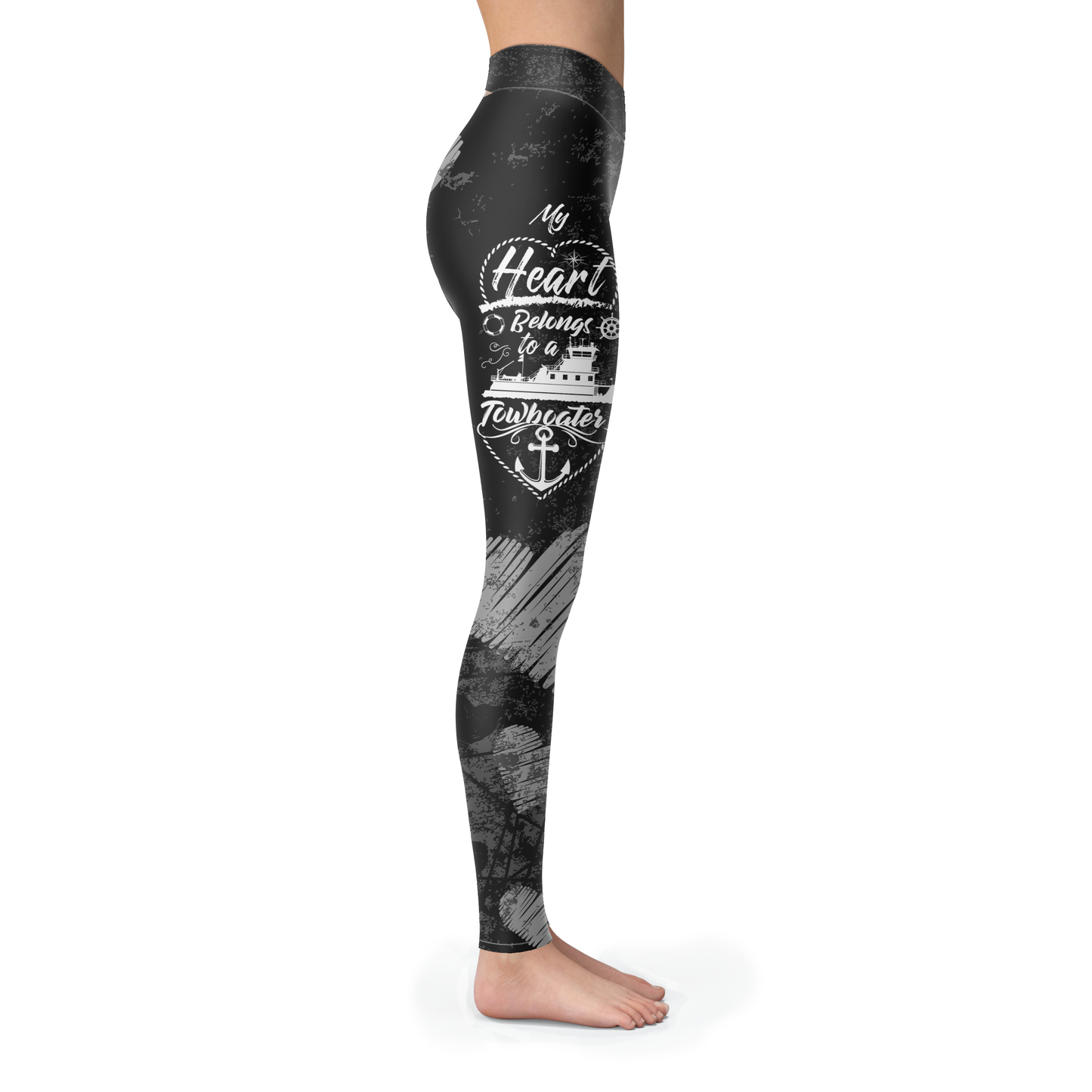 My Heart Belongs To A Towboater Leggings