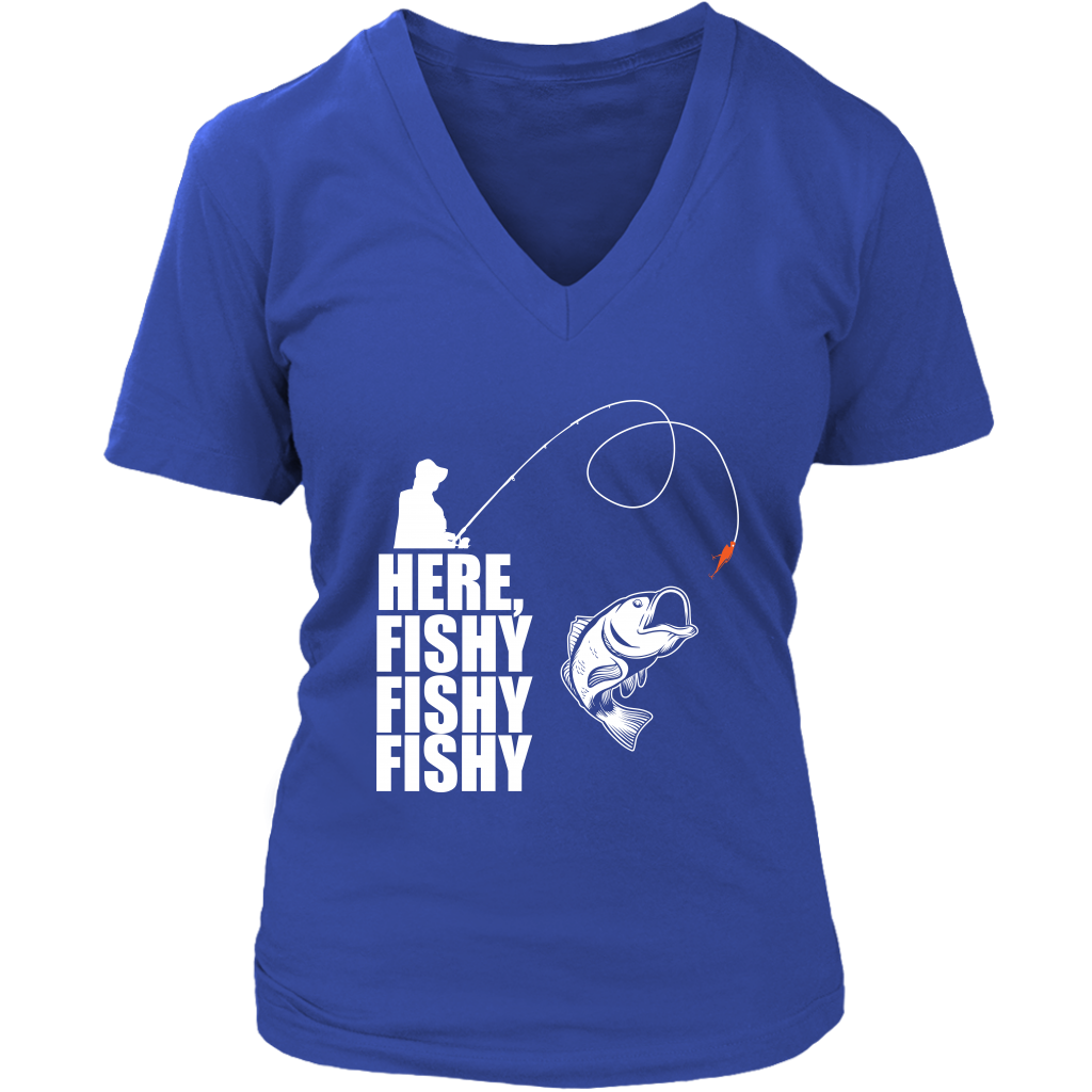 Here Fishy - Funny Fishing Tees