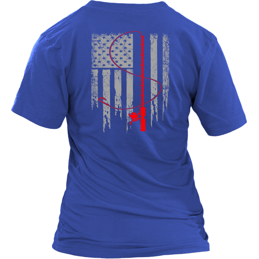 Patriotic Fishing Flag Tee - River Life Apparel