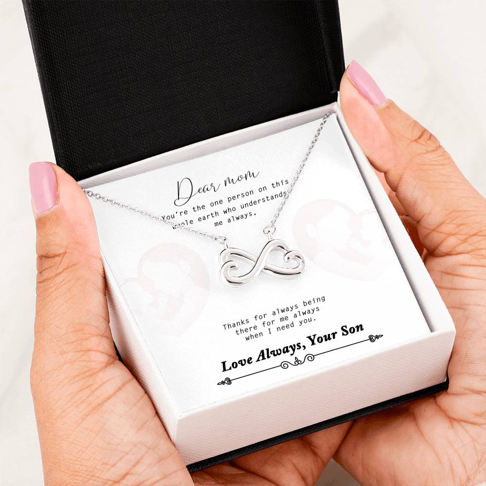 To My Dearest Mom Infinity River Life Necklace Gift
